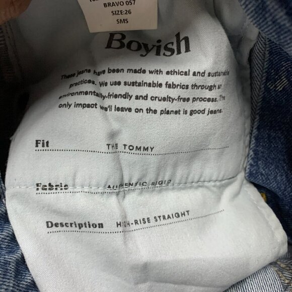 Boyish The Tommy Stretch Jeans Sz 26 Highrise Straight in RIO BRAVO - Picture 4 of 9